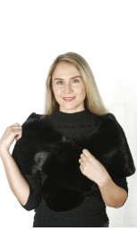 Black mink fur stole